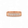 Charming Natural Diamond Wedding Band in 18KT rose gold with round-cut diamonds and slim profile