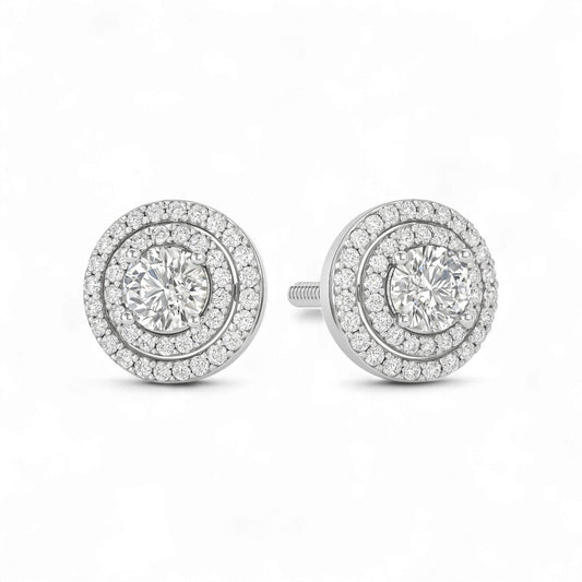 Aiden Natural Diamond Studs in 18K Gold