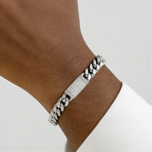 Cuban Link Moissanite Bracelet in 925 Sterling Silver