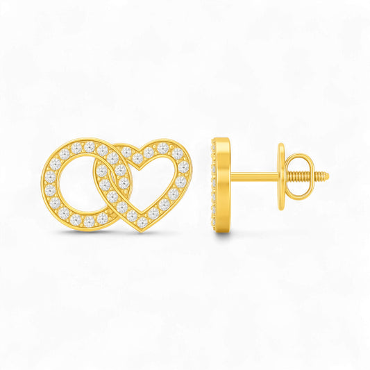 Eternal Love Natural Diamond Earrings in 18K Gold