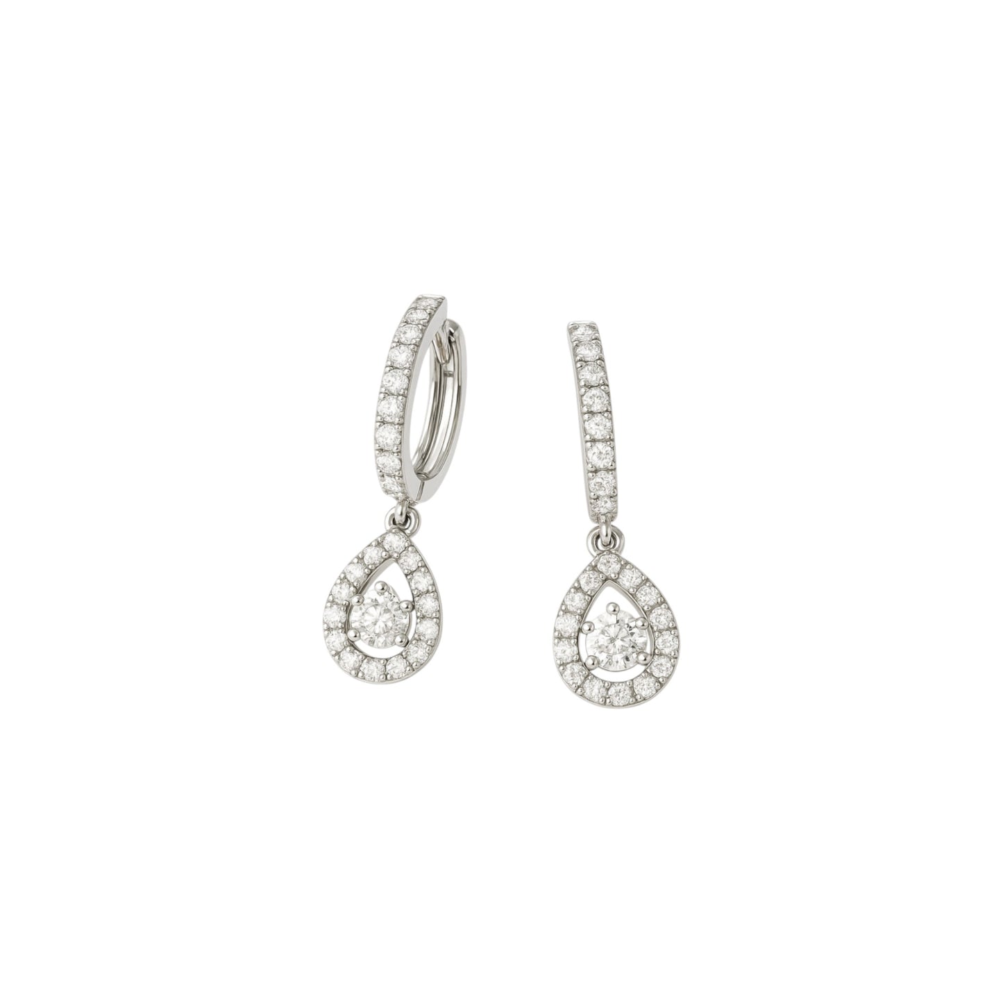 Farah Pear Teardrop Diamond Earrings in 18K Gold