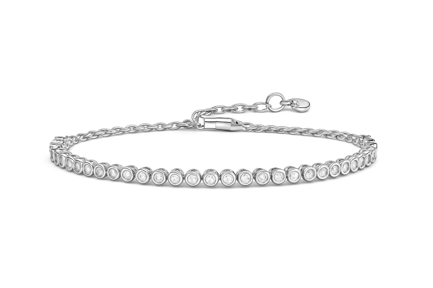 Flow 0.50ct Natural Diamond Tennis Bracelet in 18K Gold