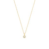 Everyday natural diamond necklace with 18KT gold pendant and adjustable chain