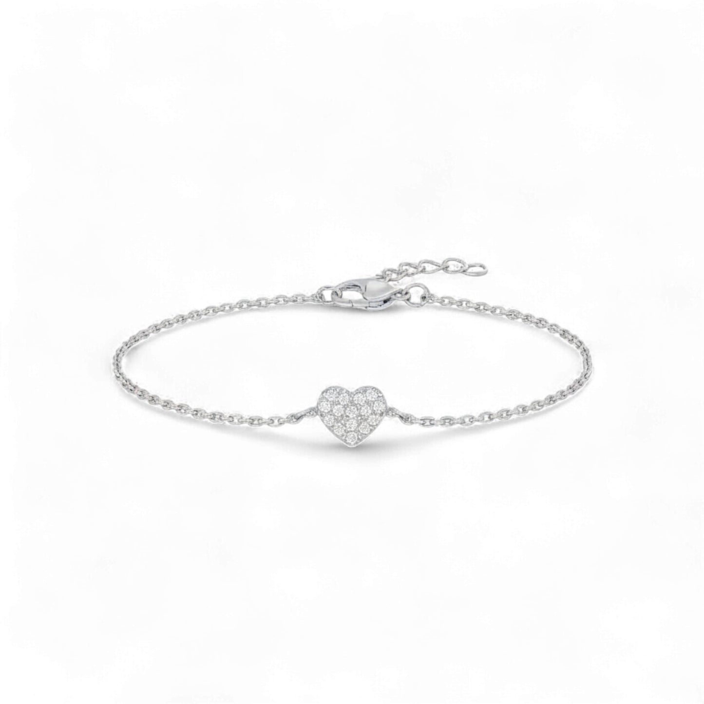Ava Heart Diamond Bracelet in 18KT Gold