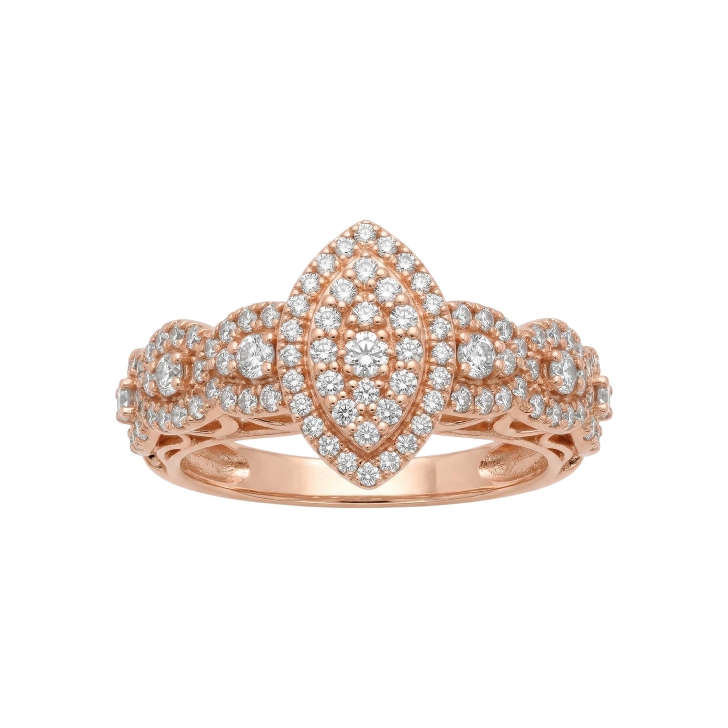 Ruby Marquise Diamond Engagement Ring in 18KT Gold