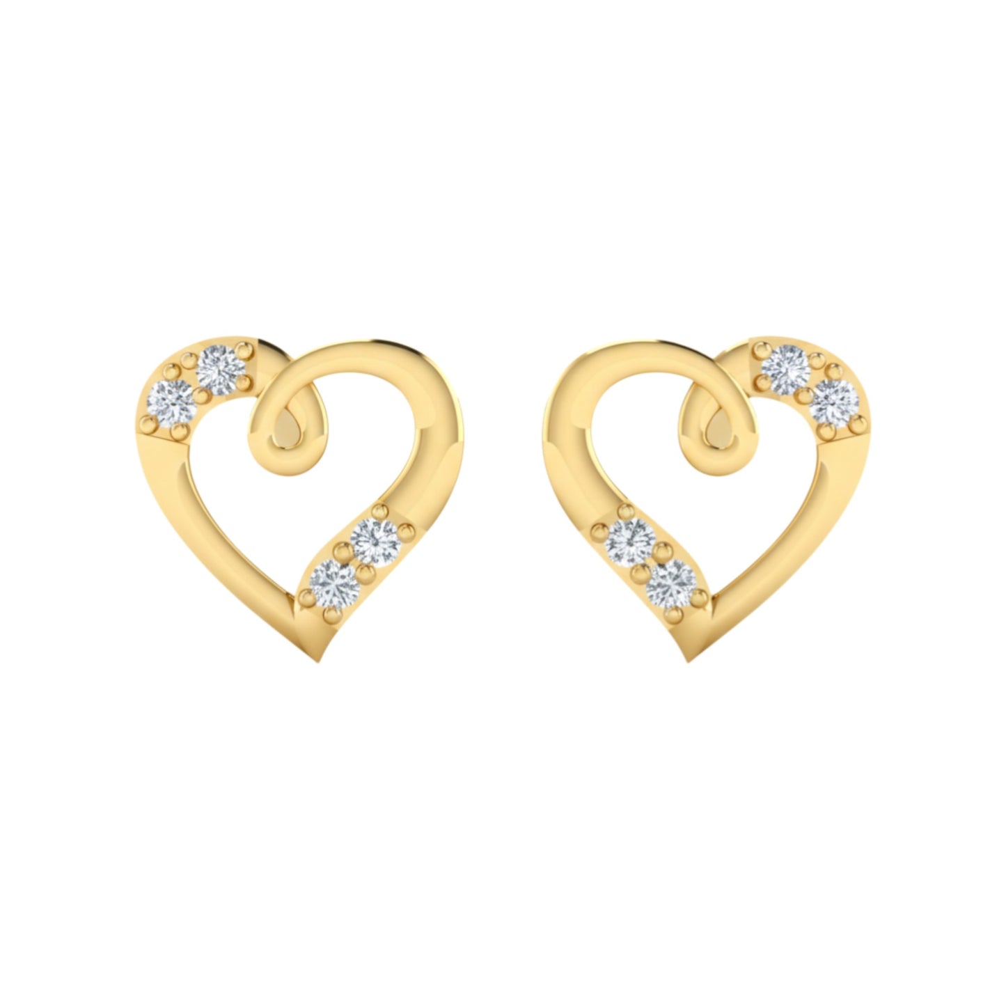 Vivra Natural Diamond Earrings in 18KT Gold