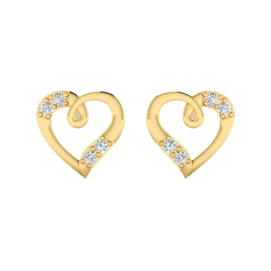 Vivra Natural Diamond Earrings in 18KT Gold