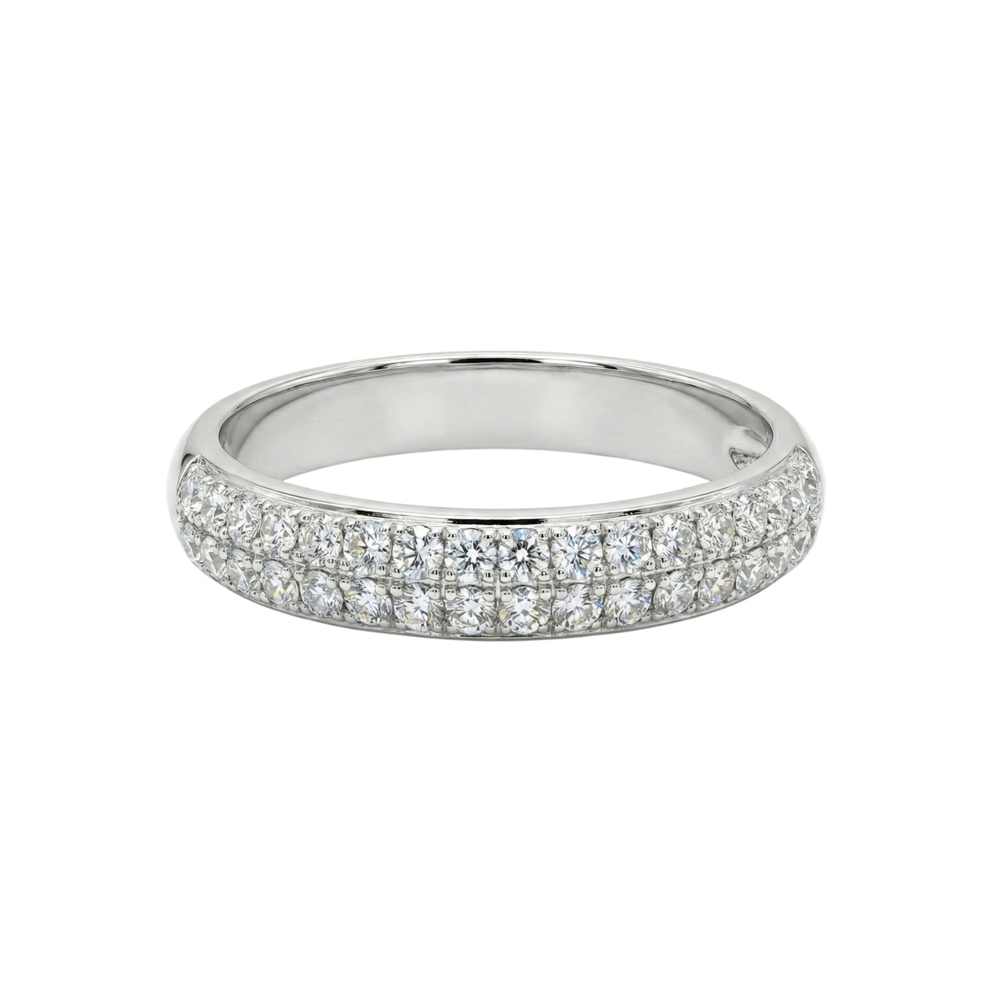 Infinie Signature Moissanite Band in 925 Sterling Silver