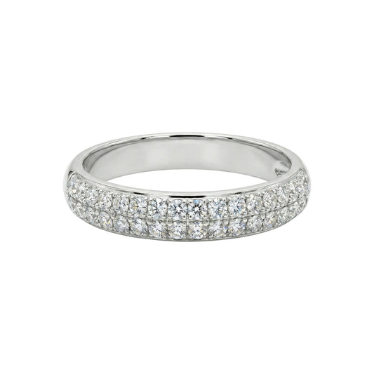 Infinie Signature Moissanite Band in 925 Sterling Silver