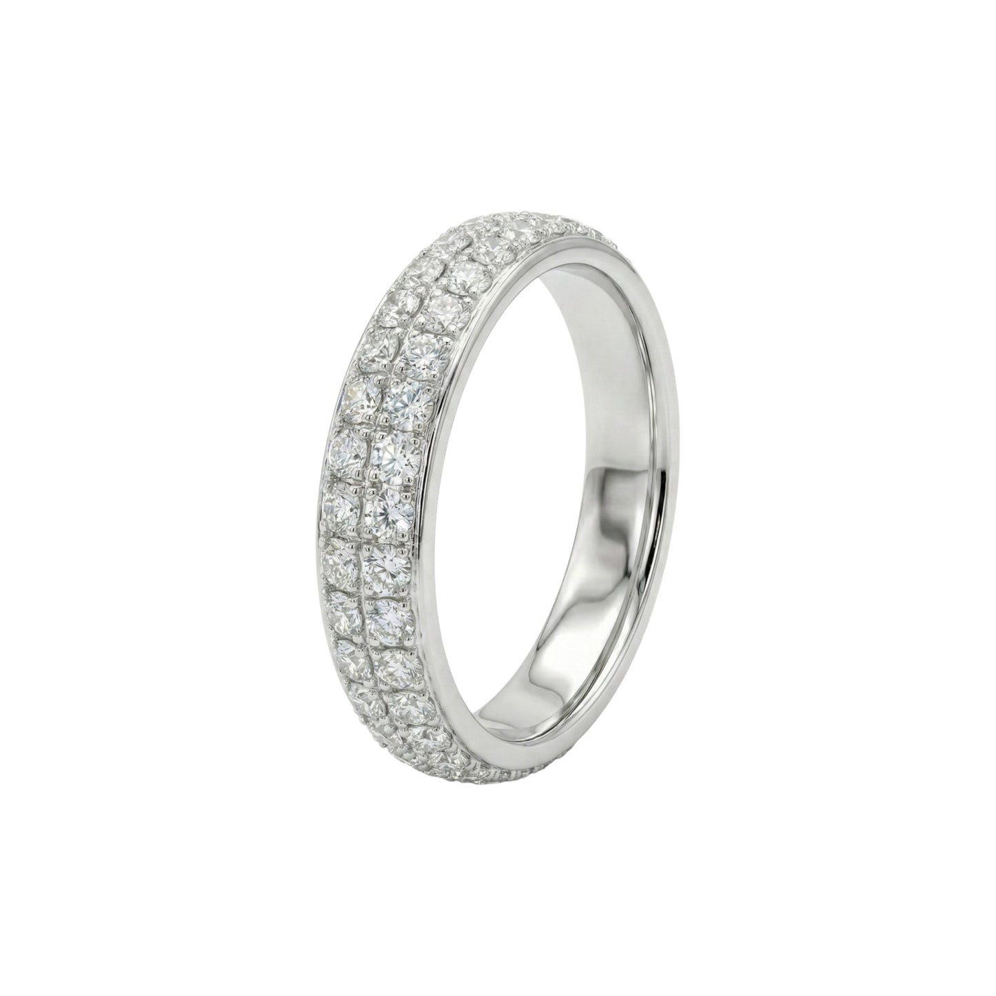 Infinie Signature Moissanite Band in 925 Sterling Silver