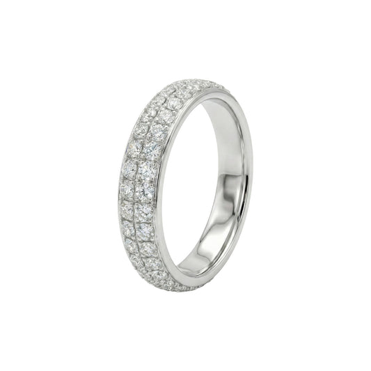 Infinie Signature Moissanite Band in 925 Sterling Silver