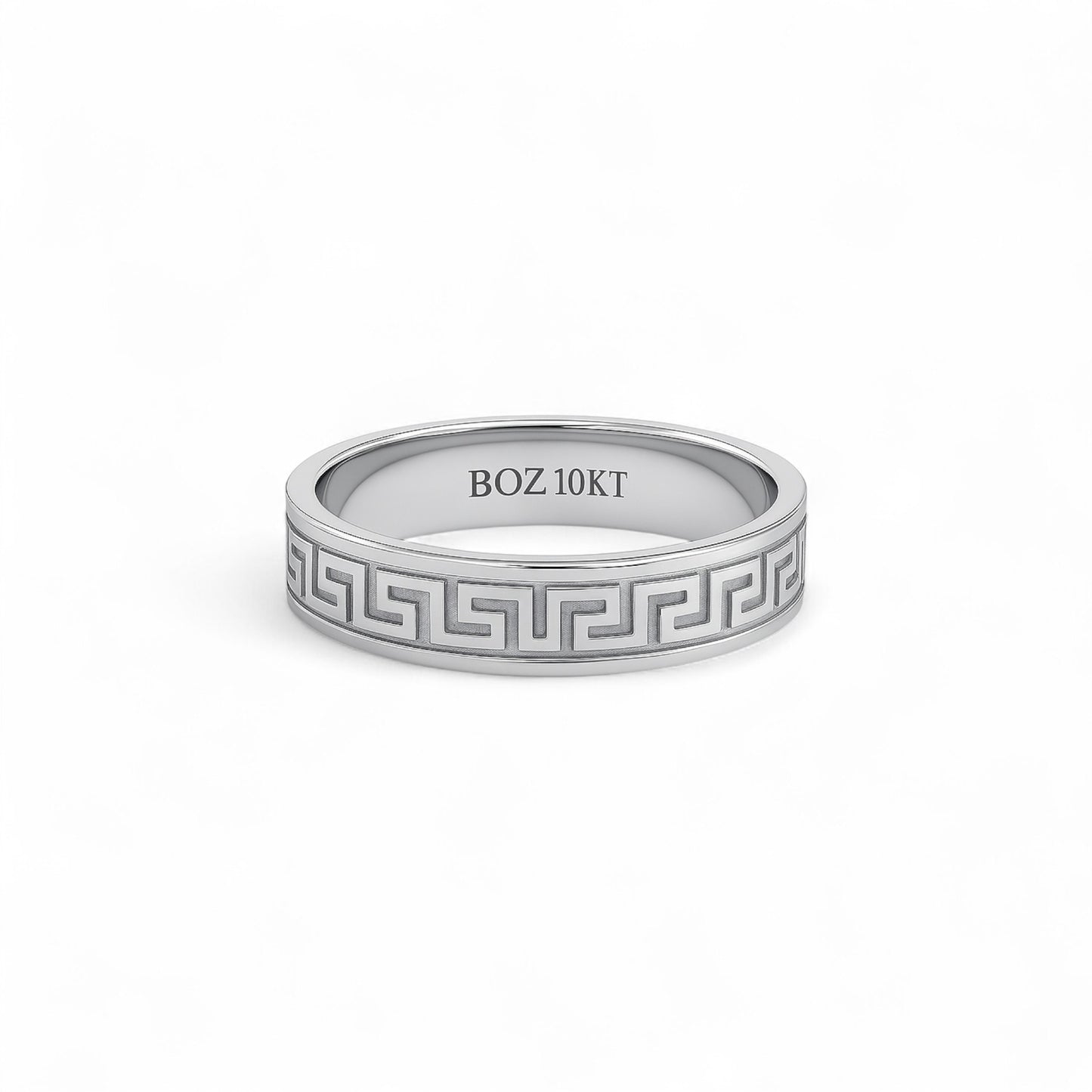 Greek Key Band in 10K Gold