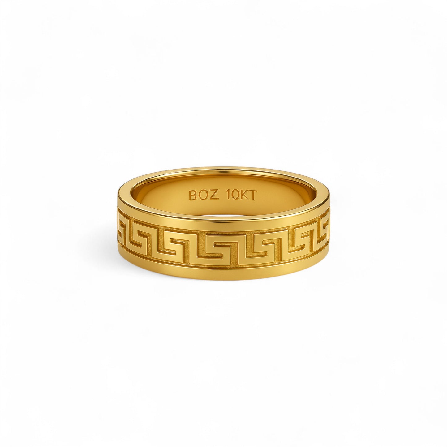 Greek Key Band in 10K Gold