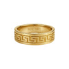 18KT gold Greek Key Band ring with iconic interlocking pattern symbolizing infinity and unity