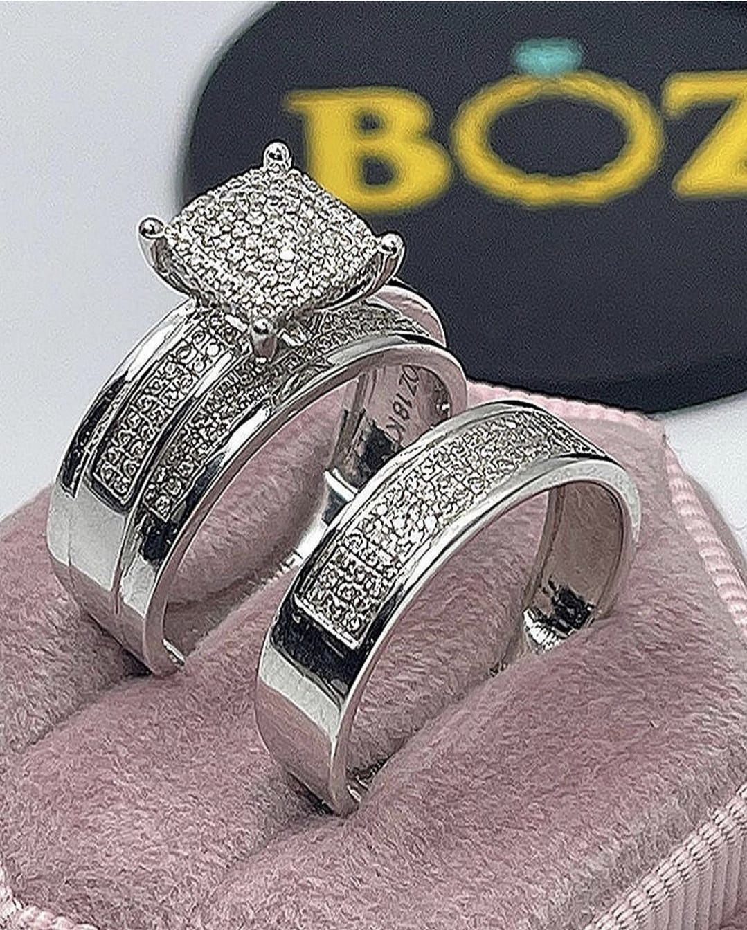 Queen Natural Diamond Bride Set in 18K Gold