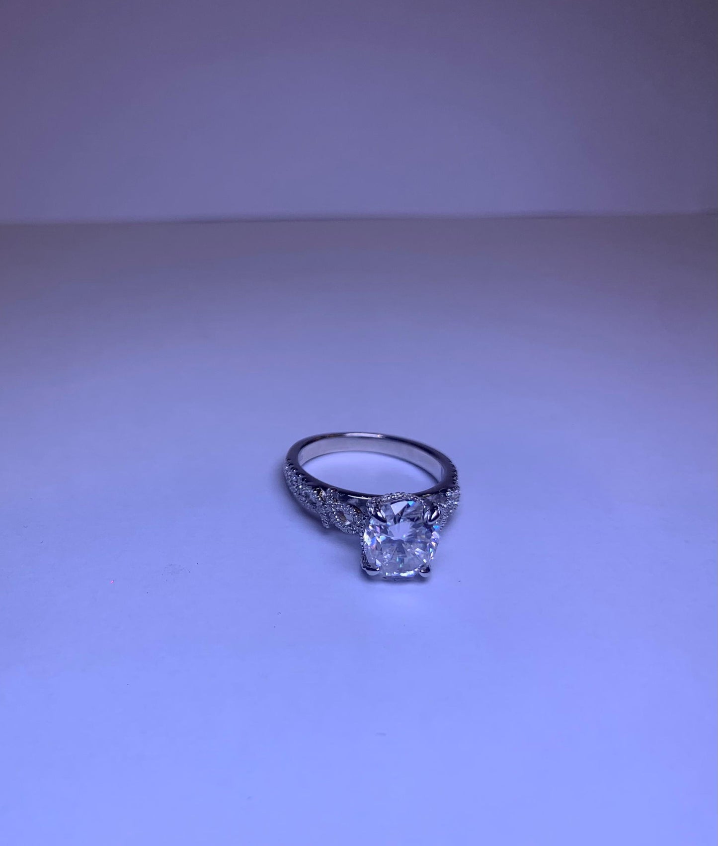 Signature Oval Cut Moissanite Engagement Ring in 925 Sterling Silver