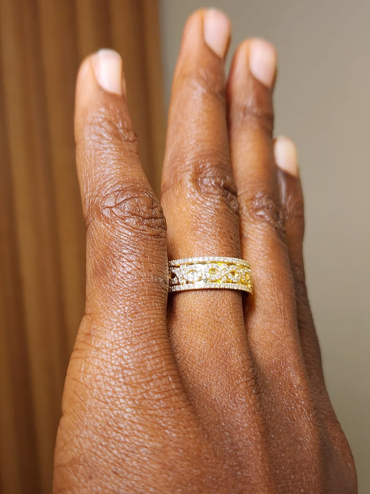 6MM Infinie Natural Diamond Band in 18K Gold