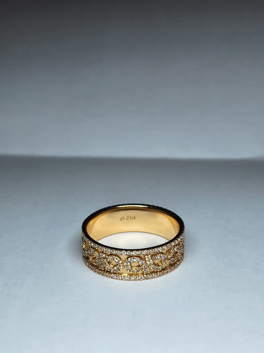 6MM Infinie Natural Diamond Band in 18K Gold