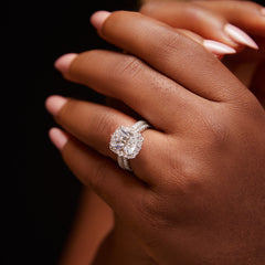 Quinn Radiant Cut CZ Bride set in 925 Sterling Silver