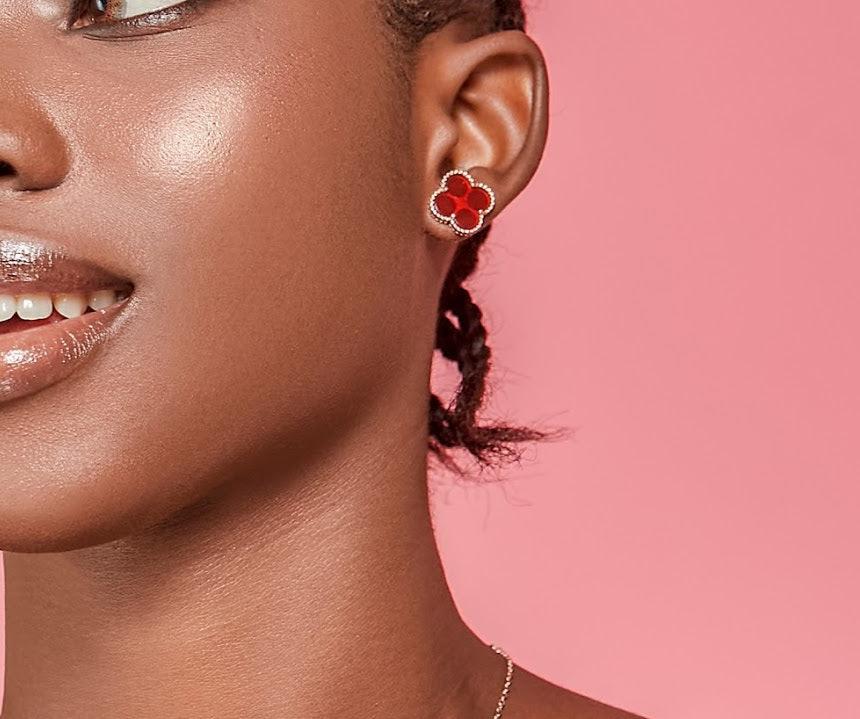 Clover Stud Earrings In 925 Sterling Silver