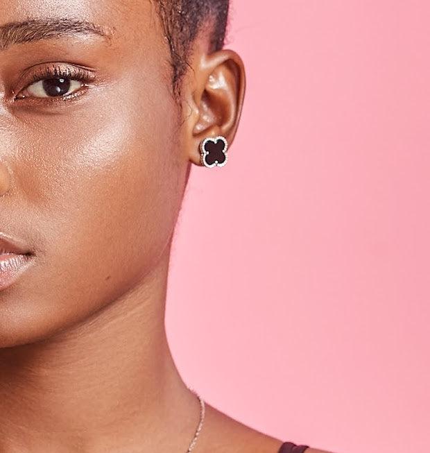 Clover Stud Earrings In 925 Sterling Silver