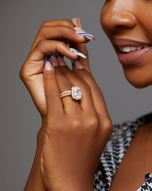 Quinn 2.0 CZ Bridal Set in 10K Gold