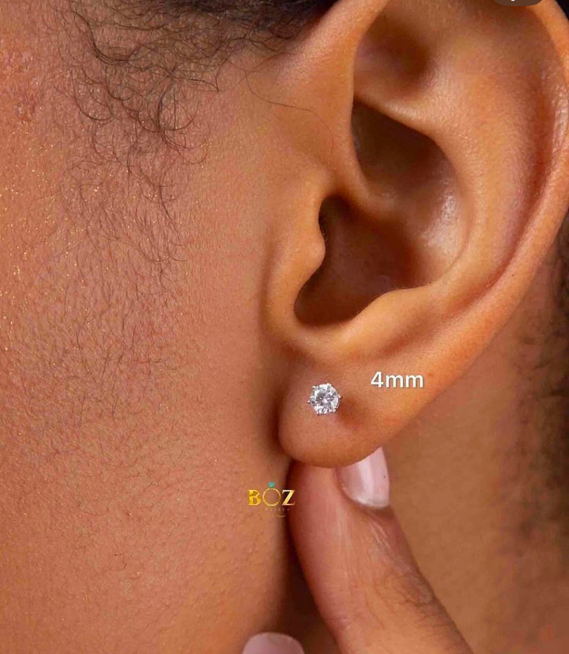 4MM Natural Diamond Studs in 18K Gold
