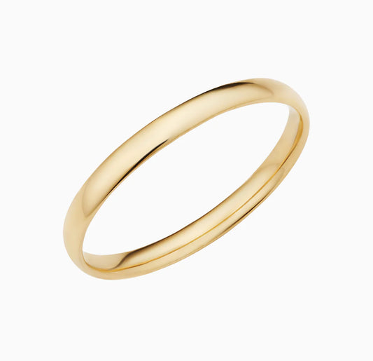 2MM Plain Band in 18K Gold