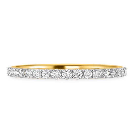 1.5MM Pave Diamond Band in 18K Gold