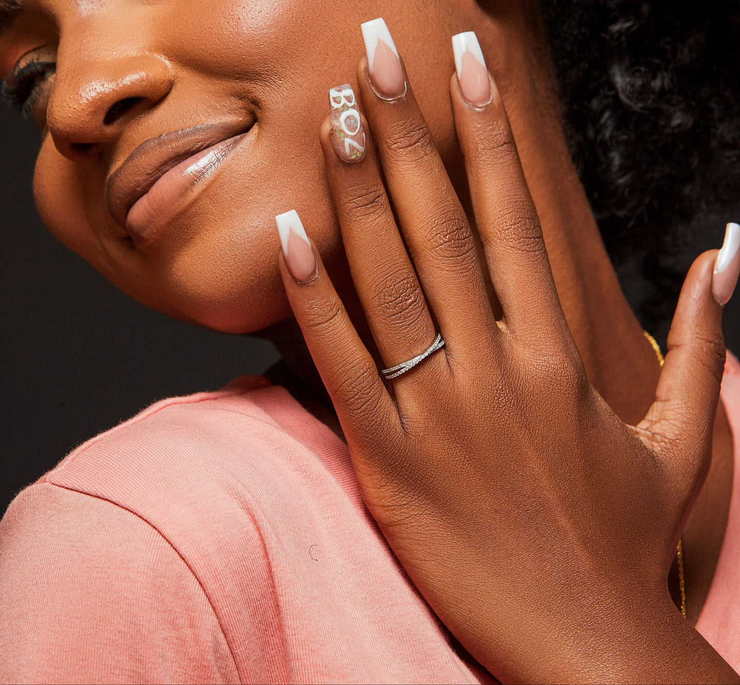 Crisscross Natural Diamond Pave Band in 18K Gold