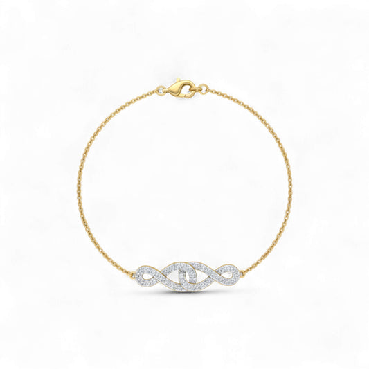 Interlock Infinie Diamond Bracelet in 18KT Gold