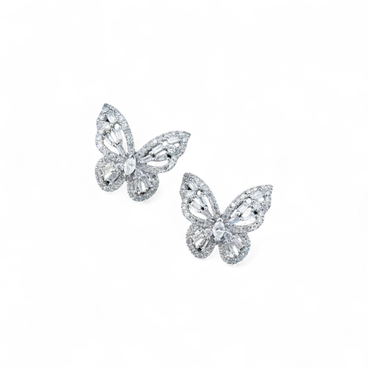 Jane Butterfly Diamond Studs in 18K Gold