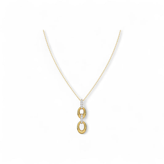 Joan Vertical Diamond Necklace in 18K Gold