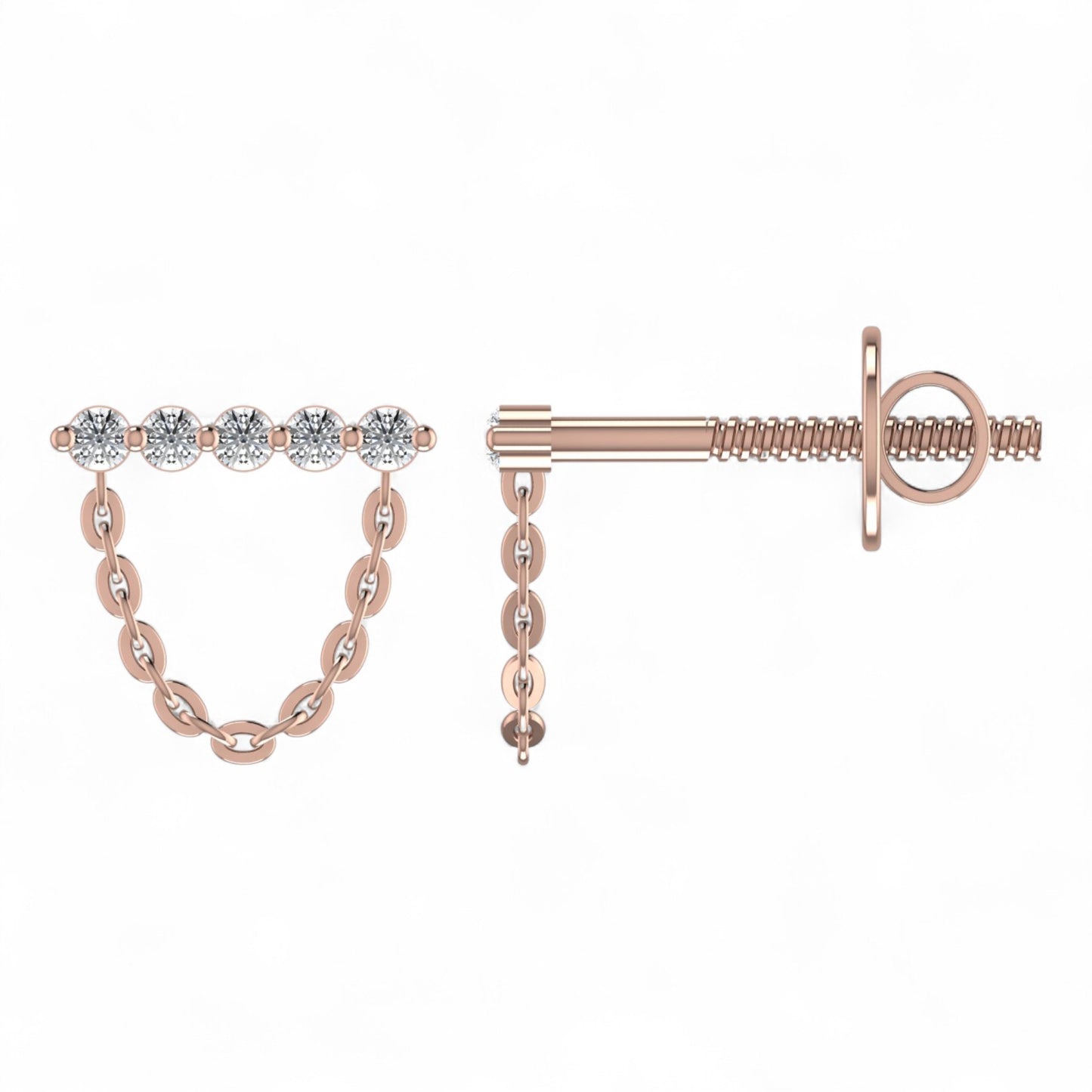 Labrinth Drop Diamond Earrings in 18K Gold