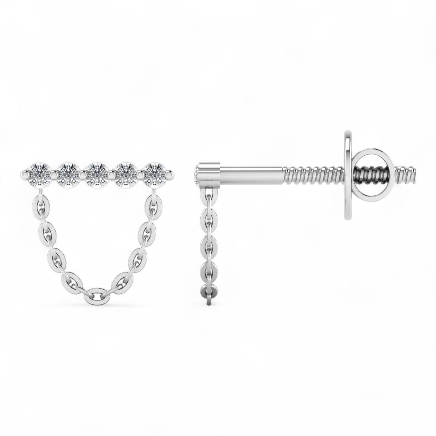 Labrinth Drop Diamond Earrings in 18K Gold