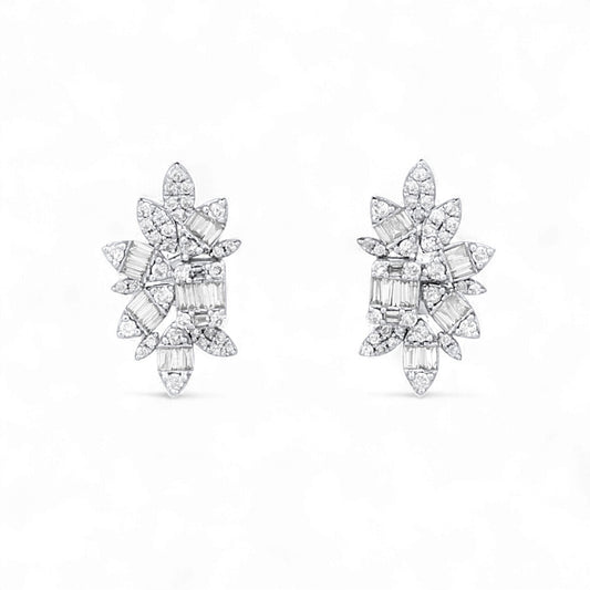 Lyra Diamond Studs in 18k Gold