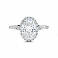 Makeda Oval Cut CZ Engagement Ring in 925 Sterling Silver