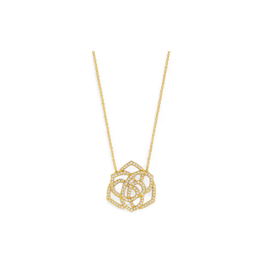 Maureen Floral Diamond Necklace in 18K Gold