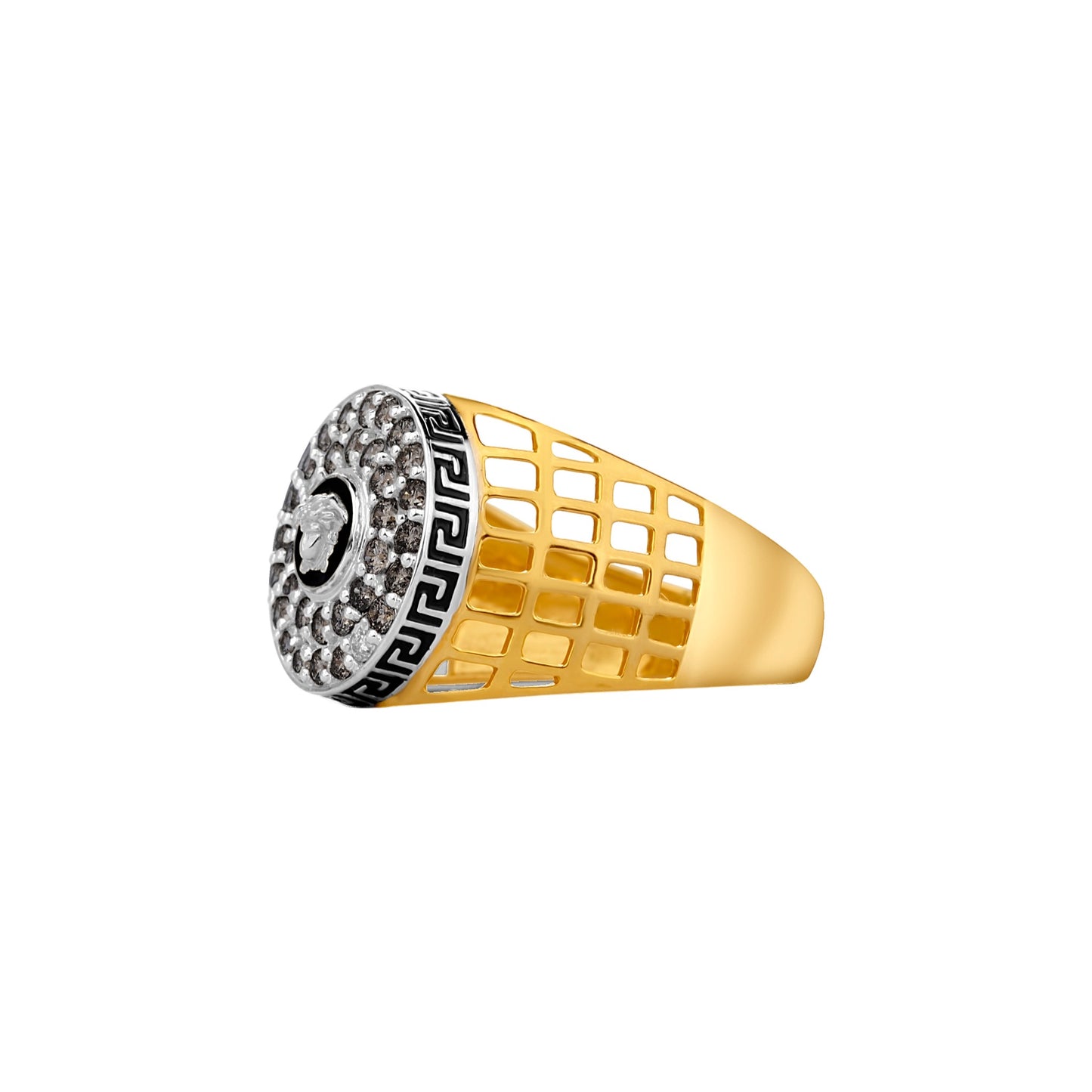 Medusa Natural Diamond Ring in 18KT Gold