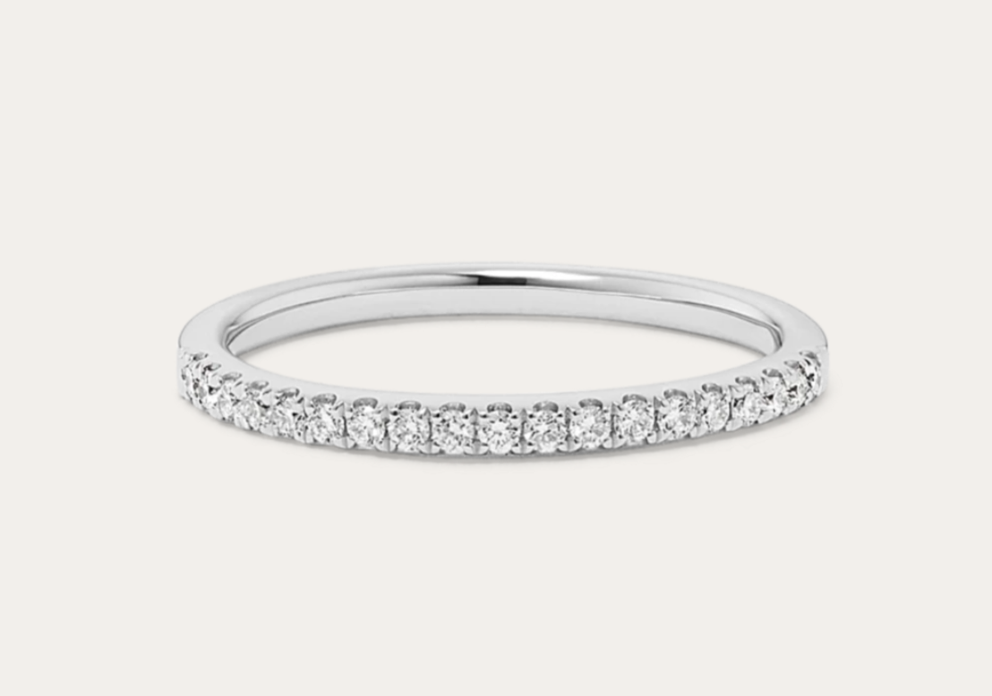 1.5MM Pave Eternity CZ Band in 10K Gold