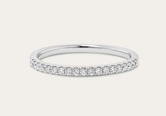 1.5MM Pave Eternity CZ Band in 10K Gold