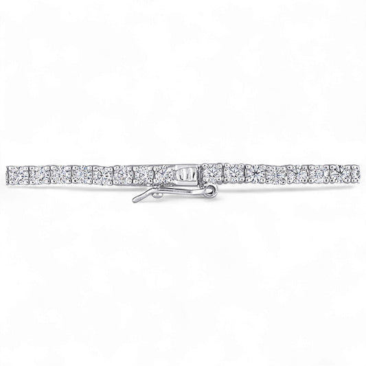 Diamond bar brooch on a white background
