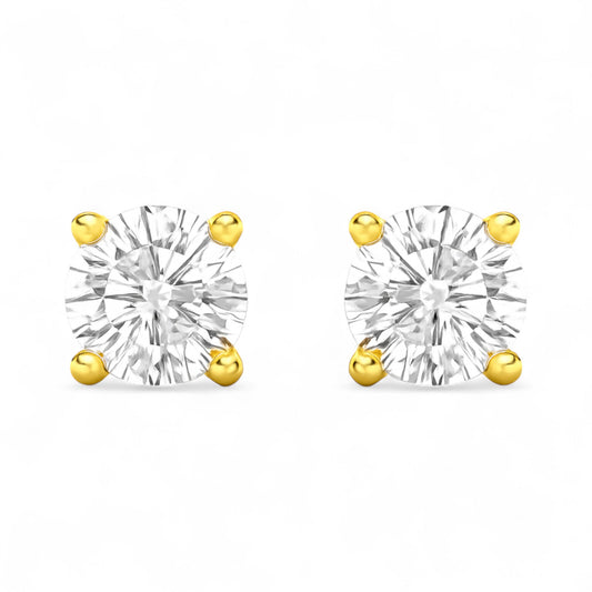 2.5MM Natural Diamond Studs in 18K Gold