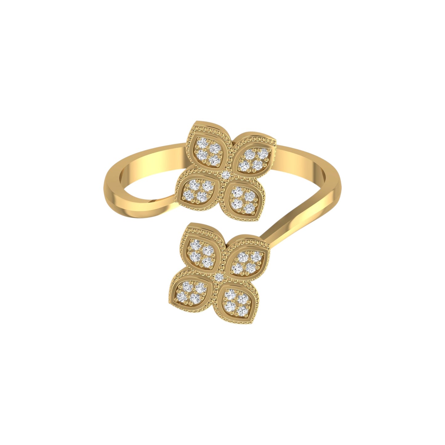 Nora Cuff Natural Diamond Ring in 18K Gold