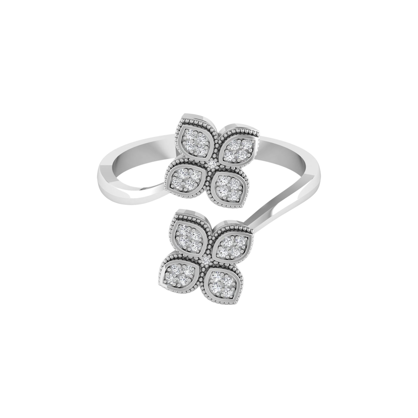 Nora Cuff Natural Diamond Ring in 18K Gold