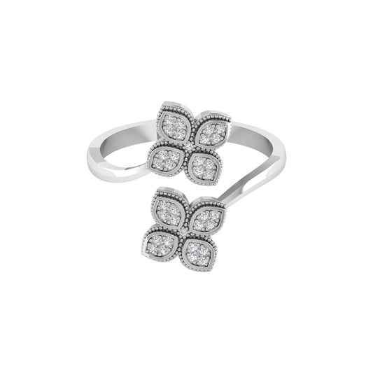 Nora Cuff Natural Diamond Ring in 18K Gold