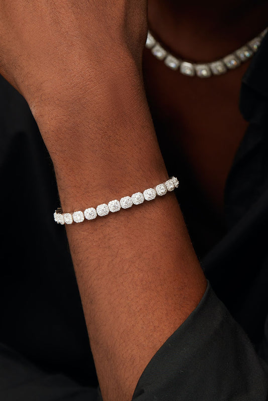 Ola Iced Out Moissanite Tennis Bracelet in 925 Sterling Silver
