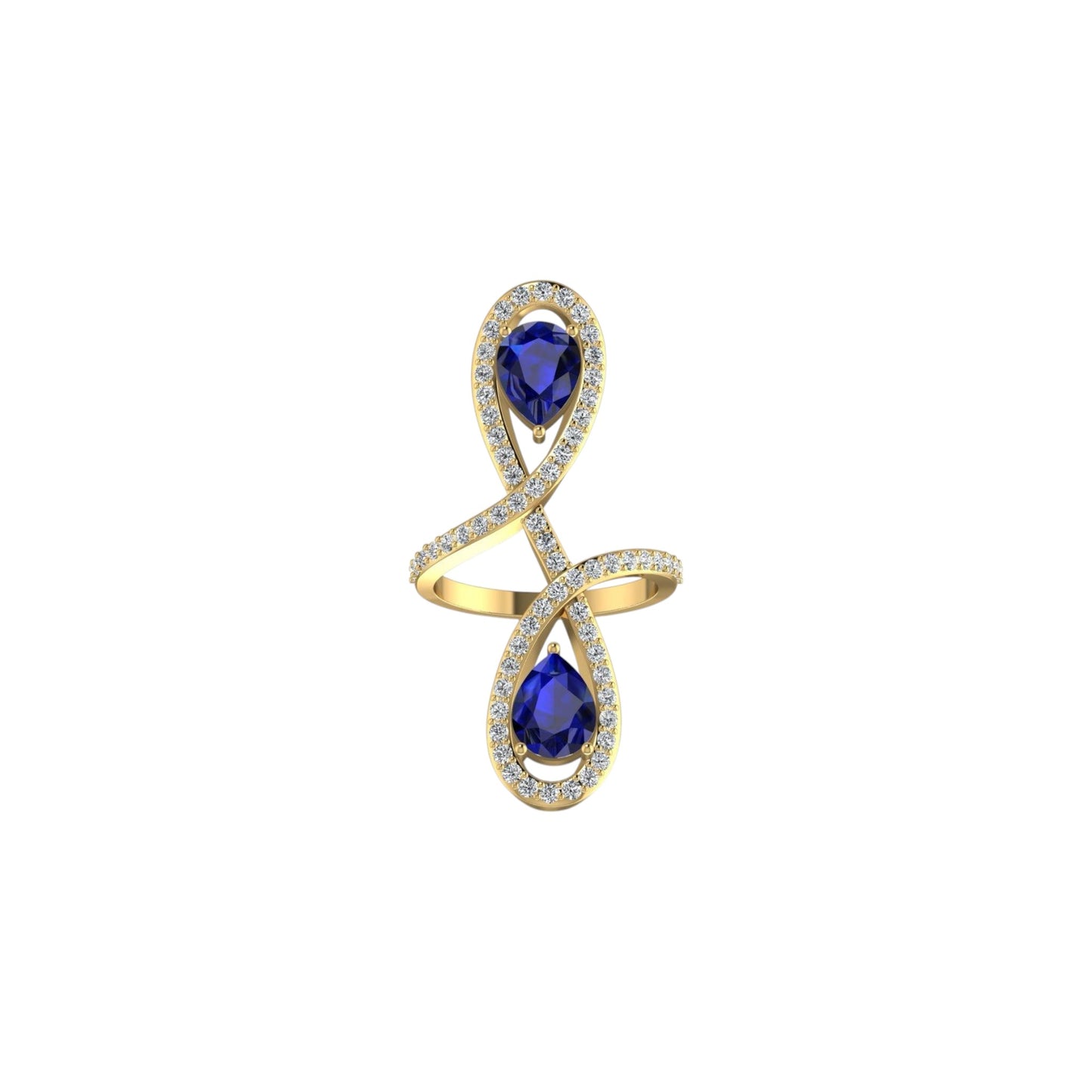 Oiza Infinie Colored Diamond Ring in 18K Gold