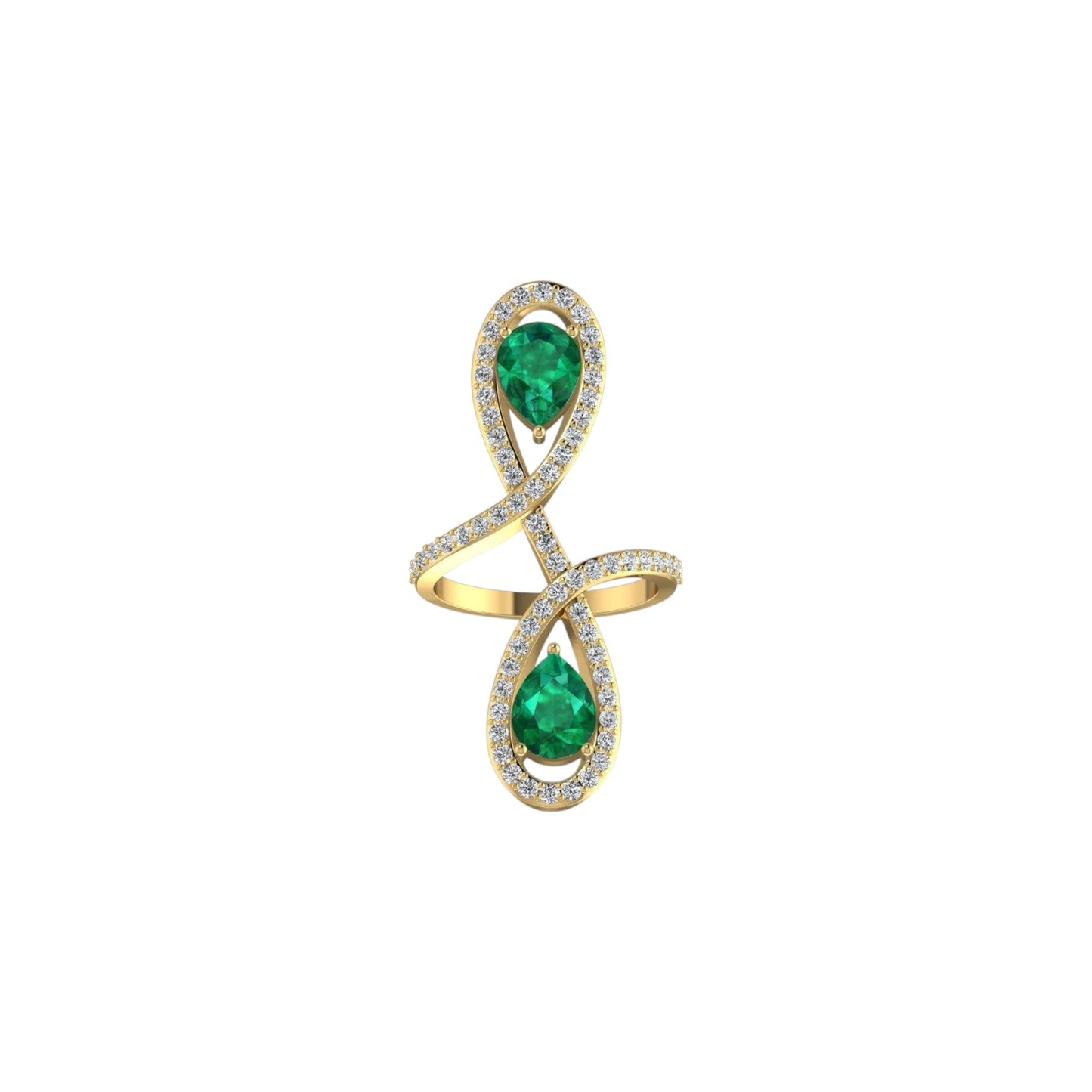 Oiza Infinie Colored Diamond Ring in 18K Gold