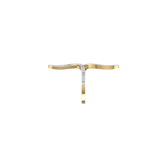 Oiza Infinie Mini Pave Diamond Ring in 18K Gold